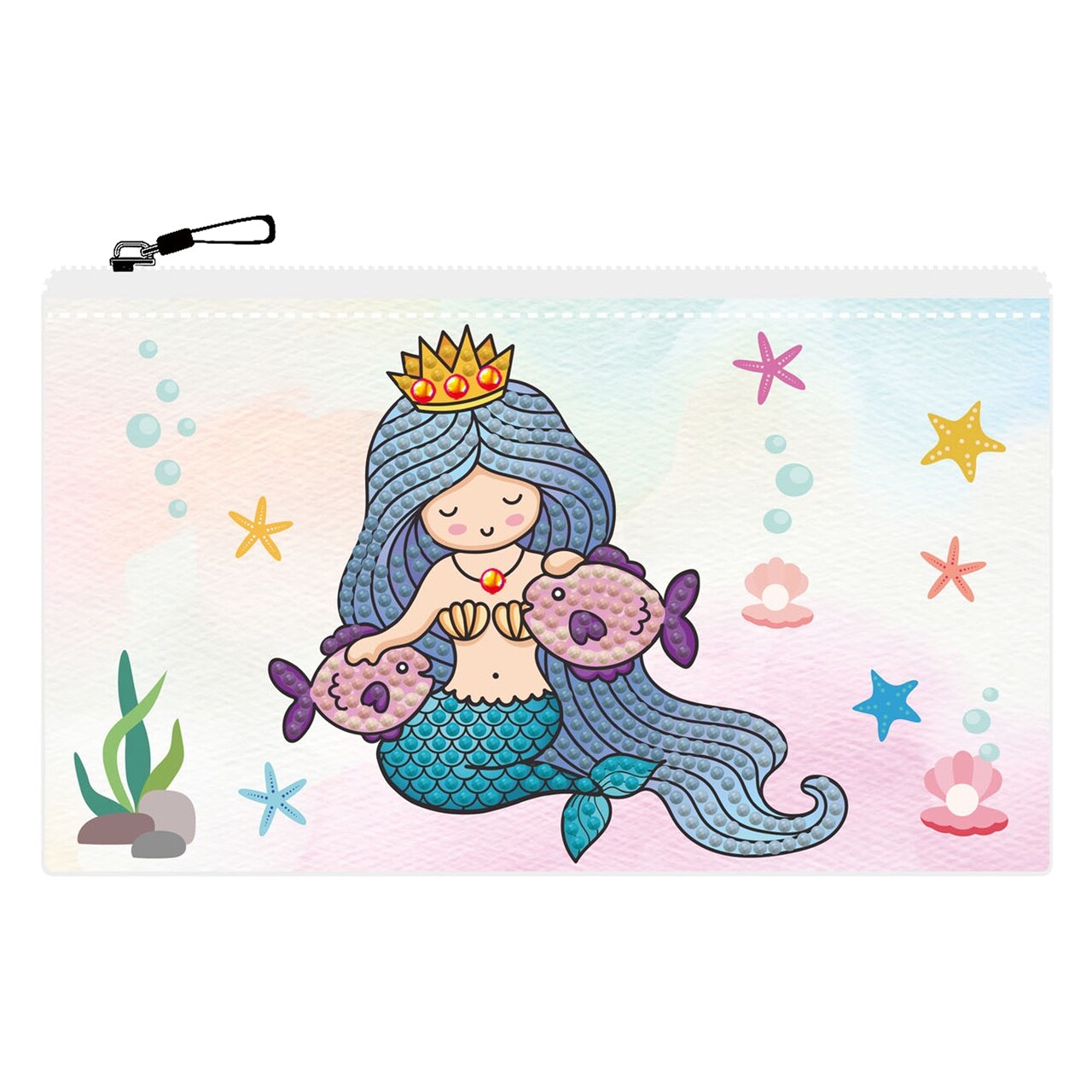Diamond Dotz Dotzies Mer Princess Zipper Pouch – Diamond Painting Bags for DIY Crafts, Diamond Painting Purse, Travel Organizer & Gift for Kids & Adults